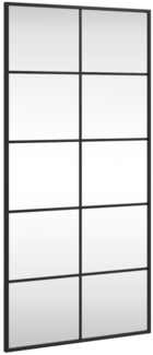 vidaXL Wandspiegel, Metall schwarz, 50x100 cm
