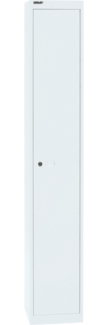 Bisley Garderobenschrank Office mit Schloss aus Stahlblech, 1 Fach mit Hutboden & Kleiderstange - Kleiderspind abschließbar, Spind Tiefe: 45,7 cm - Farbe: verkehrsweiß, CLK181-696