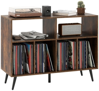 COSTWAY Sideboard, Plattenspielerständer Holz 100x40x74,5cm