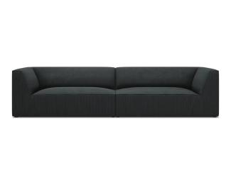 Micadoni 4-Sitzer Sofa Ruby | Bezug Black | Beinfarbe Black Plastic