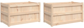 vidaXL Pflanzkübel 2 Stk. Massivholz Kiefer 837460