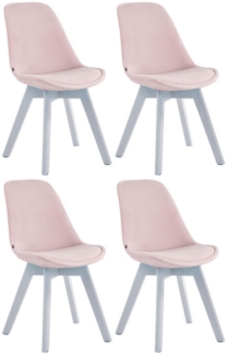 TPFLiving Besucherstuhl Bornova Two (Pflegeleichte Oberflächen & robuste Materialien, 4 St), Maße (TxBxH): 55 x 48 x 84 cm - Farbe: pink