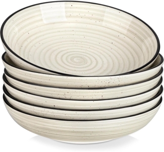 Vancasso Bonbon Suppenteller Set Steingut 1500ml Pastateller Nudelschalen