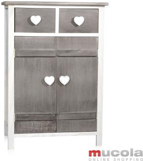 Schrank Sideboard Kommode Anrichte Highboard Beistellschrank weiß grau Shabby