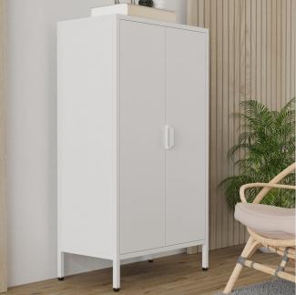 VCM Kommode Stahl Kommode Sideboard Schrank Drehtüren Flokas M