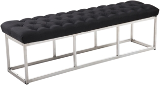 CLP Sitzbank Amun Stoff mit Edelstahlgestell,schwarz 150 cm