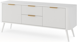 Eltap Chavelle 150 RTV-Schränk, Weiß, 40 x 150 x 40 cm