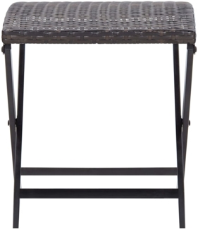 vidaXL Klapphocker Poly Rattan Braun 45772