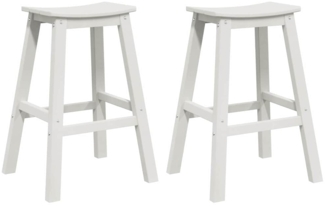 vidaXL Barhocker 2 pcs Weiß 52 x 43 x 73.5cm HDPE 42006610