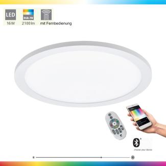 Eglo 33341 LED-Panel Deckenleuchte Crosslink SARSINA-C weiss H:5cm Ø:30cm dimmbar 2700-6500K mit Connect Funktion