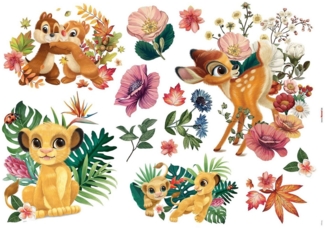 Komar Wandtattoo Be in Nature - Größe 100 x 70 cm (15 St), selbstklebend, Wandsticker, Kinderzimmer