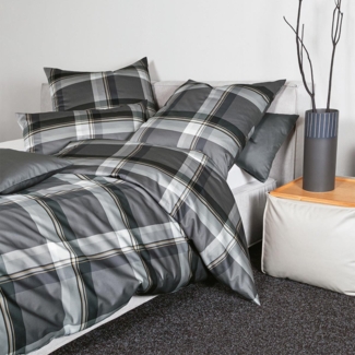 Janine Interlock-Jersey Bettwäsche 135 x 200 cm 80 x 80 2 teilig CARMEN S 55103-08-500 titan