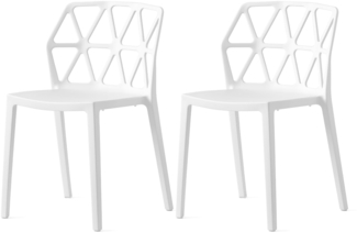 Connubia, 2 Stühle Alchemia Polypropylen weiß optisch matt