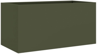 vidaXL Pflanzkübel Olivgrün 62x30x29 cm Stahl 841592