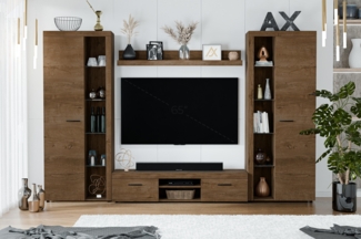 AX LIVING Spacoro XL Schrankwand Wohnzimmer modern Lefkas 300 ohne LED