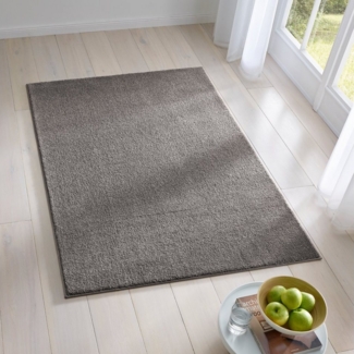 TaCa Home Teppich Kuschliger Bodenteppich aus hochwertigem Soft Touch Polypropylen, rund, Höhe: 9 mm, vielseitiger & stilvoller Kurzflor-Frisee-Teppich