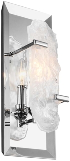 Wandlampe, Stahl Chrom, H 38,1 cm