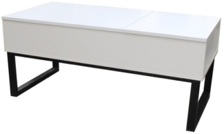 HTI-Living Couchtisch Couchtisch höhenverstellbar mit Stauraum Weiß (Stück, 1-St, 1 Couchtisch), Beistelltisch