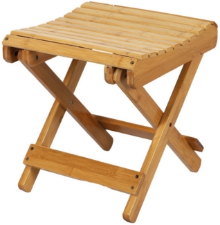 Urban Living Sitzhocker Bambus Klapphocker Klappstuhl Klapp-Sitz klappbarer Stuhl