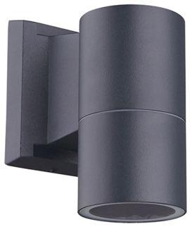 Wandlampe, Aluminium anthrazit, abwärts leuchtend, H 11 cm