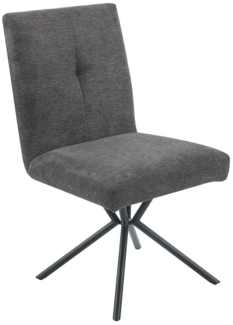 Stuhl LIV'IN ARNES S / Hela Tische, Mikrofaser, Polyester, Anthrazit, 50 x 91 x 66 cm