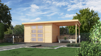 weka Gartenhaus 321 A, 438 cm Breite x 237 cm Tiefe x 206 cm Höhe, natur