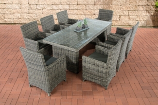 CLP Polyrattan Sitzgruppe Fontana XL,grau-meliert anthrazit
