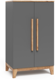 Vitalispa Kinderkleiderschrank Grau/Artisan 70 x 120 cm, Malia