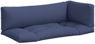 vidaXL Palettenkissen 3 Stk. Marineblau Oxford-Gewebe 378291