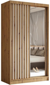 Beautysofa Kleiderschrank Helix (Garderobe mit Scharniertüren, mit Spiegel, schwarzes / weißes / graues / artisan) mit Lamellen