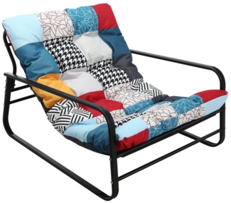 HomeMiYN Loungesessel Sessel wohnzimmer Gartenliege mit Wendekissen Loungesessel (2er set,bestehend aus sessel mit Gepolsterten Kissen), für kinder,2 erwachsene