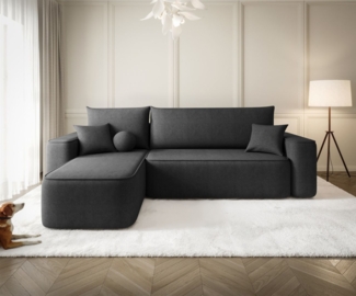 Ecksofa Schlafsofa Sofa AGEPO Stoff Curio Grafit Ottomane Links