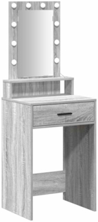 vidaXL Schminktisch mit Schubladen Grau 50 x 41 x 140 cm Holzwerkstoff 865159