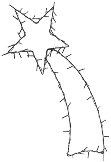 vidaXL Weihnachtsbeleuchtung Sternschnuppen-Silhouette 80 LEDs 4019606