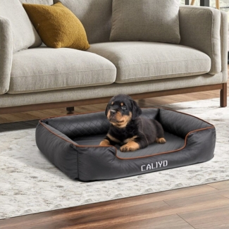 CALIYO Tierbett Wasserfestes Hundebett Hundekorb aus Technologie-Stoff Hundebett Große, Gedächtnisschaumhundbett mit waschbarer Abdeckung, Hundesofa
