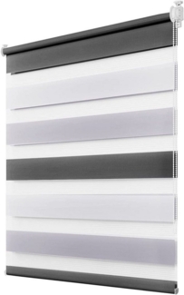 Doppelrollo Fensterrollos Ohne Bohren, Vkele, 130cm/160cm, klemmfix,klemmträger, Sonnenschutz, Lichtdurchlässig und Verdunkelnd.