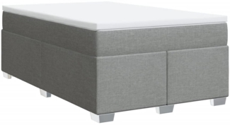 vidaXL Boxspringbett mit Matratze Hellgrau 120x190 cm Stoff 3285116