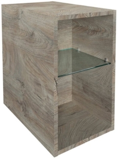 Fackelmann OXFORD Badregal, 2 Fächer, 30 cm breit, Braun hell