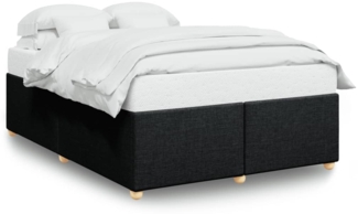 vidaXL Bettgestell ohne Matratze Schwarz 160x200 cm Stoff 3284745
