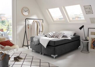 Westfalia Schlafkomfort Boxspringbett Holland, ohne Kopfteil, frei im Raum stellbar