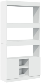 vidaXL Highboard Weiß 92x33x180 cm Holzwerkstoff 3309618