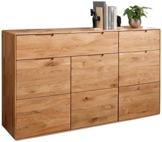 Lomadox Kommode KALAMANTA-69, Massivholz Sideboard Schrank Aufbewahrungsschrank modern in Eiche