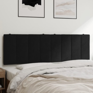 vidaXL Kopfteil-Kissen Schwarz 160 cm Samt 374677