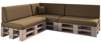 sunnypillow Palettenkissen Milano - 8er Set Palettenauflage mit abnehmbarem Bezug Kaltschaum, 8er Set Palettenkissen