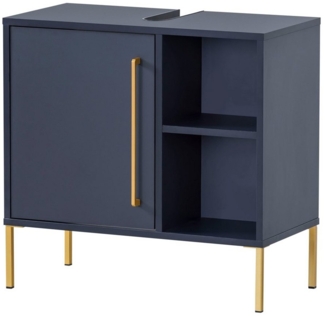 Lomadox Waschbeckenschrank KELLA-80 Bad Waschbeckenunterschrank in nachtblau, B/H/T: ca. 65,3/63,3/33,1 cm