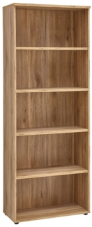 Büroregal vito Clyde , Holzwerkstoff , Holzfarben , 75 x 197 x 38 cm