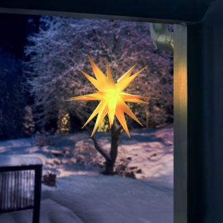 esotec LED Solarleuchte Weihnachtsstern Ø35cm, 2 Leuchtfarben, 4000K, Weihnachtsdeko 102573