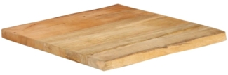 vidaXL Tischplatte mit Baumkante 80x80x2,5 cm Massivholz Mango 370722
