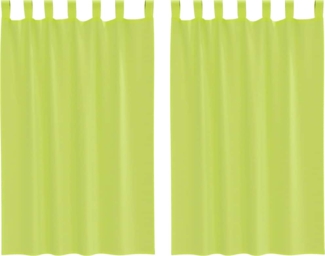 vidaXL Voile Vorhänge mit Lasche 2 Stk. Apfelgrün 4102252