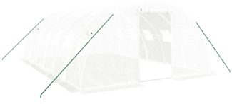 vidaXL Gewächshaus mit Stahlrahmen Weiß 24 m² 6x4x2 m 3188073